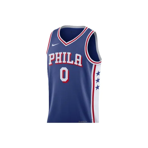 Nike Icon Баскетбольная Джерси Мужская Синяя