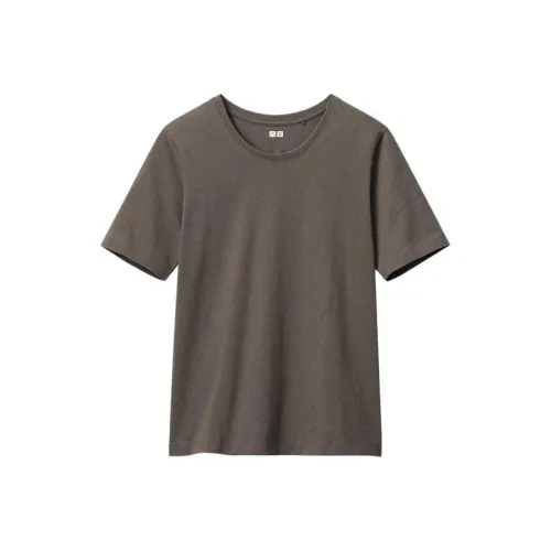 Uniqlo U Collection SS24 Рубашка с рукавом-кафтан Женская Темно-умбровая