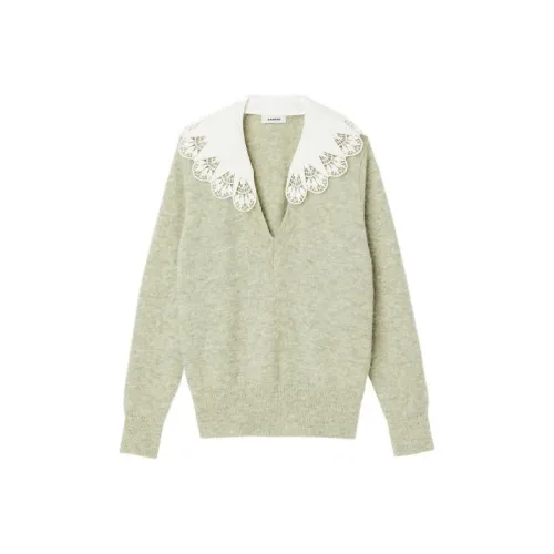 SANDRO Серо-зеленый Женские Свитеры