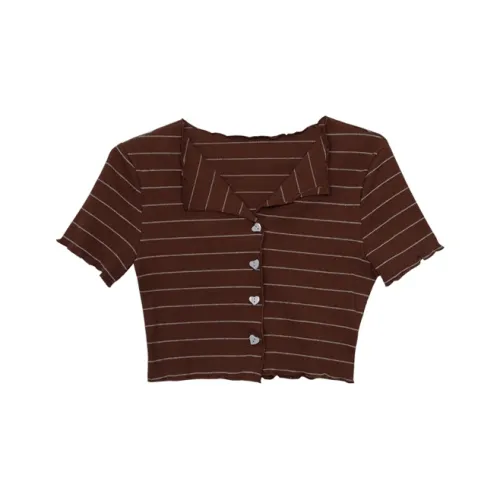 UNSP Кофе Женские Короткие Топы