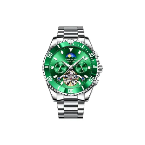 GUANQIN Submariner Collection Автоматический Механический Механизм Нержавеющая Сталь Ремешок Часы Мужские Зеленый Циферблат