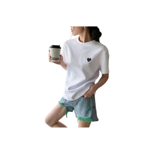 NANING9 Белая Женская Футболка