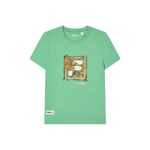 FILA x V A LIANMINGKUAN Стандартная футболка женский фруктовый молочно-зеленый