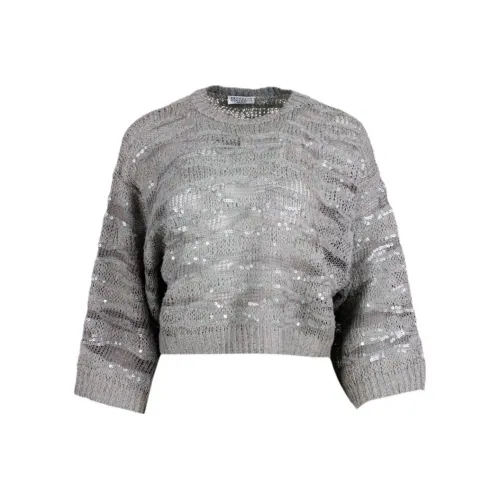 Brunello Cucinelli Серые Женские Свитеры