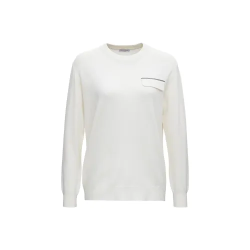 Brunello Cucinelli Белые Женские Свитеры