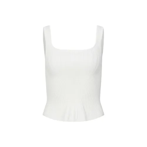 URBAN REVIVO Майка Женская Натуральный Белый