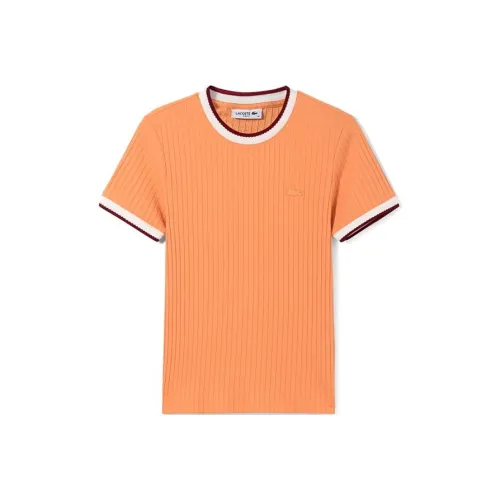 LACOSTE SS22 Стандартная T-рубашка Женская Оранжевая