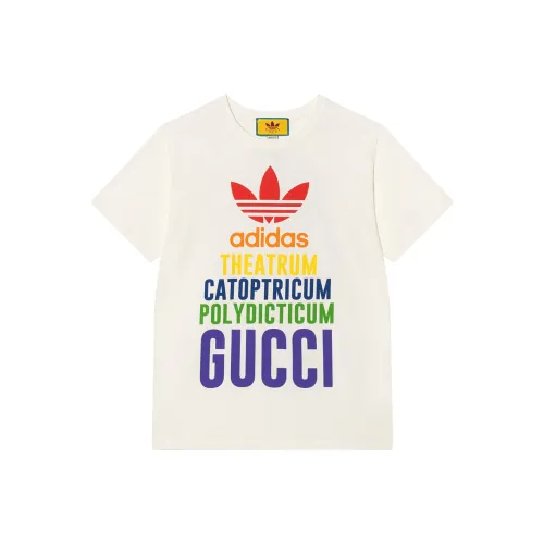 GUCCI X ADIDAS X GUCCI Co Брендированная Серия FW22 Стандартная Рубашка Женская Бежевая