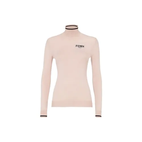 FENDI SS21 Slim Fit Свитер Женский Розовый