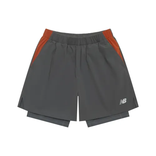 New Balance Темно-серые Унисекс Спортивные шорты