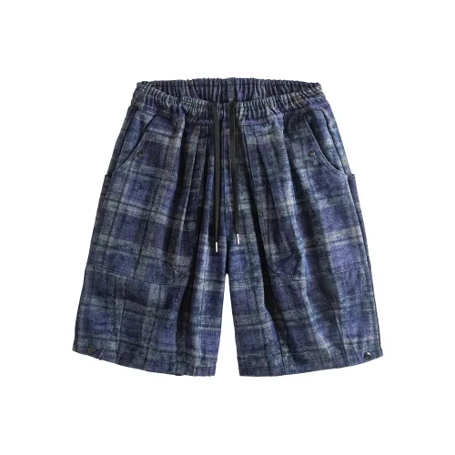 ME DA IGUAL Джинсовые шорты Мужские Синие Клетка