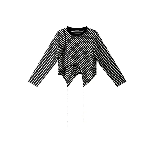 BIENKIMIIYE Черно-белые полосы Женские Короткие топы