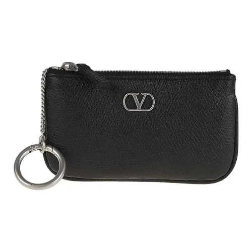 Valentino Текстурированный Телячья кожа Key Pouch Мужской Черный