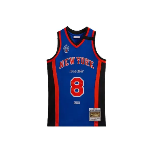Kith X New York Knicks Co Бренд Синий Унисекс Баскетбольные Джерси
