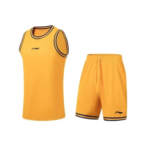 Подкладка YUNDONGLANQIUXILIE Баскетбольный костюм мужской новый Лейкерс желтый