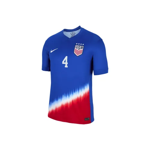 Nike Naomi Girma USWNT 2024 Stadium Away Футбол Джерси Мужской Синий Красный