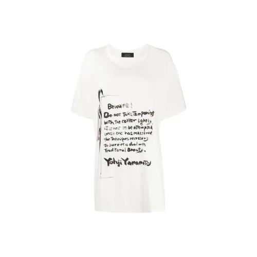 Yohji Yamamoto Белые Женские T-рубашки