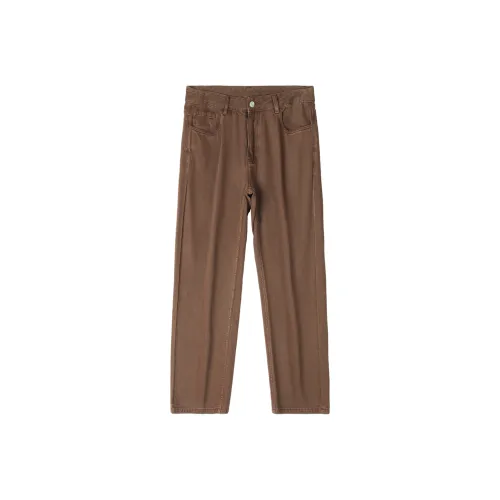 WILD LEADER Повседневные брюки Унисекс Оливково-зеленый