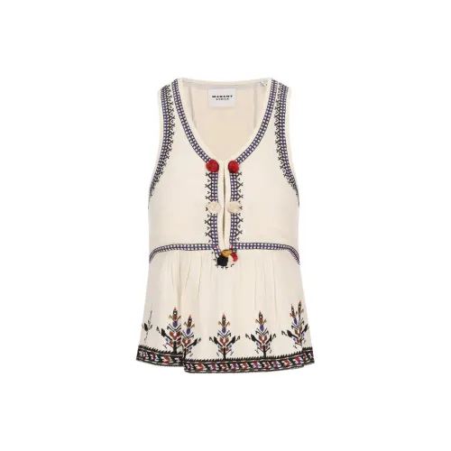 ISABEL MARANT ETOILE SS25 Майка Женская Бежевая