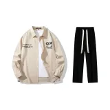 Комплект одежды (Хаки топ + Черные повседневные штаны)