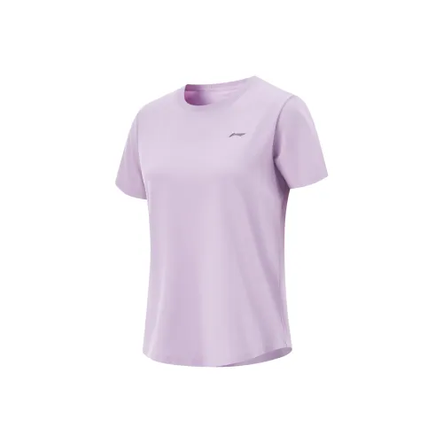 LINING Fitness Series T-Shirt Женская Сумеречный Фиолетовый