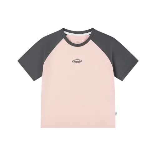 QIAODAN T-рубашка Женская Пион Розовый Песочный Серый