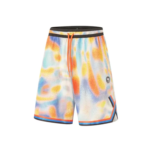 Шорты для баскетбола с подкладкой мужские многоцветные с принтом по всей поверхности