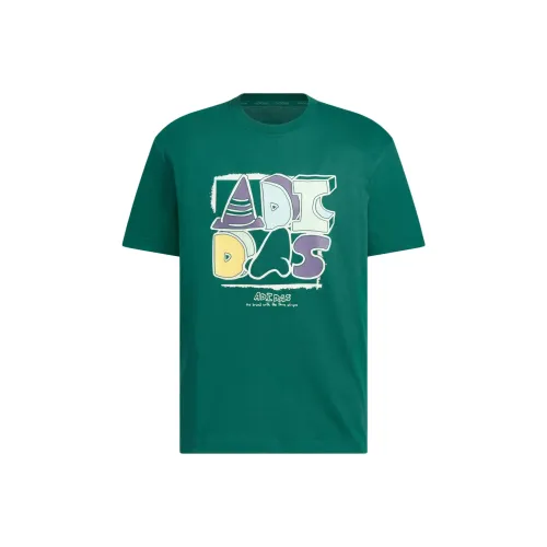 Adidas SS25 T-Shirt Мужская Университетский Зеленый