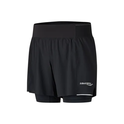 Saucony Глубокий Черный Мужские Спортивные Шорты