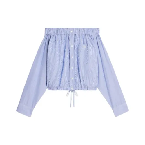 CELINE Светло-синий Женские Короткие Топы