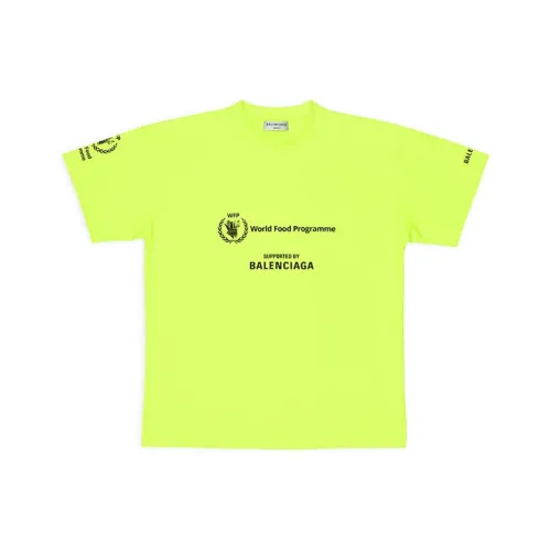 Balenciaga x WFP Неоново-желтые Женские футболки