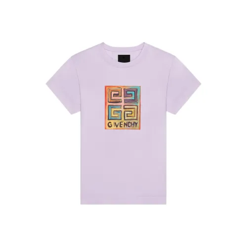 Givenchy Josh Smith Collaboration Collection Светло-фиолетовые Женские Т-рубашки