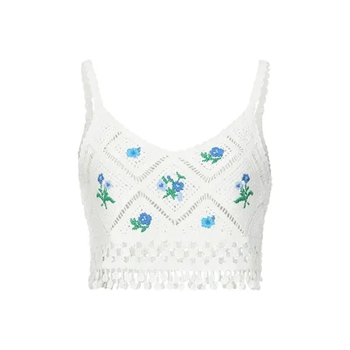 URBAN REVIVO Майка Женская Натуральный Белый