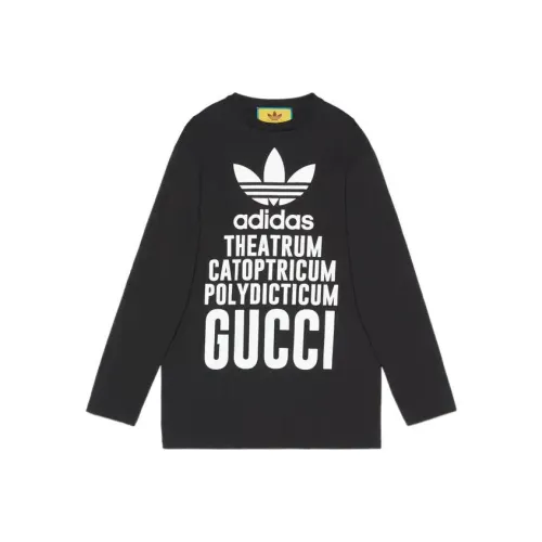 GUCCI x Adidas FW22 Стандартная футболка женская черная