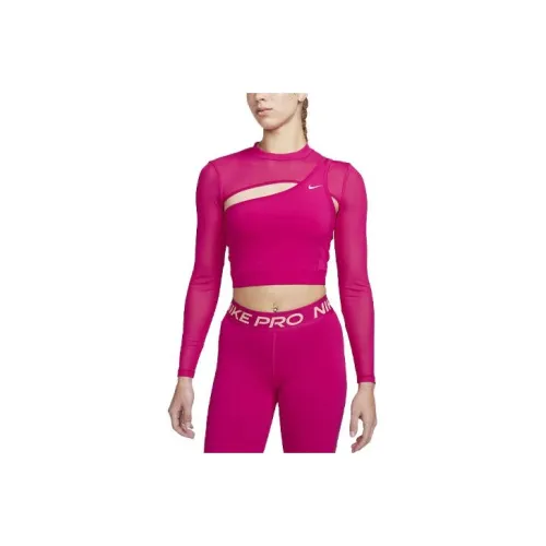 Nike Pro CROP TOP Женские Розовый Красный