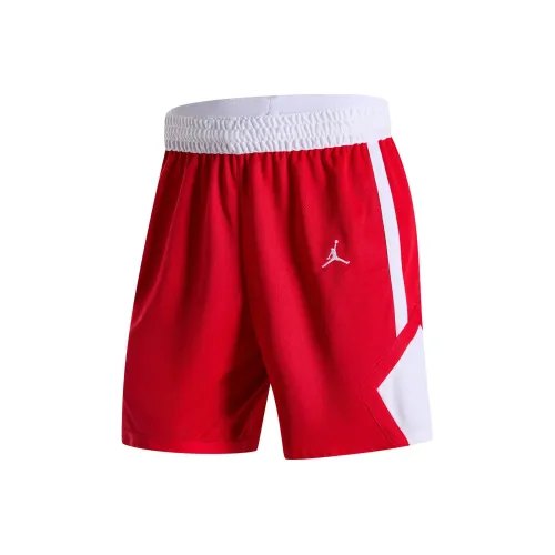Джордан Баскетбольные шорты Мужские Университетский красный Белый Белый