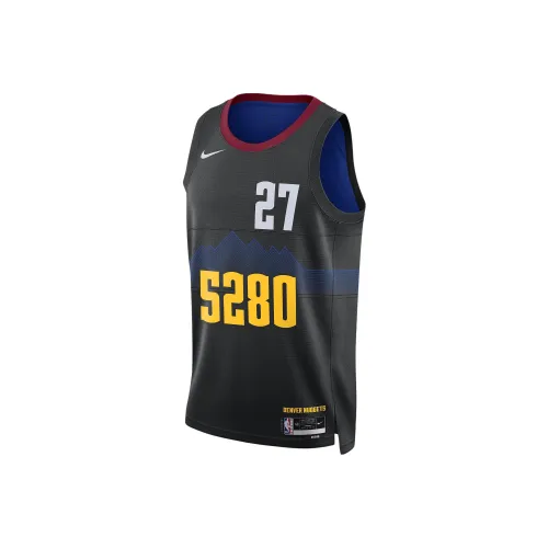 Nike Dri Fit Баскетбольная Джерси Городская Edition 2023 24 Denver Nuggets Jamal Murray Размер 27 Мужская Черная