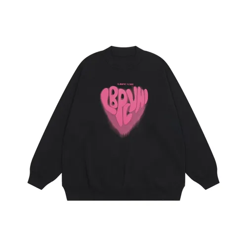 LBPC Свободный крой Свитер Унисекс Черный