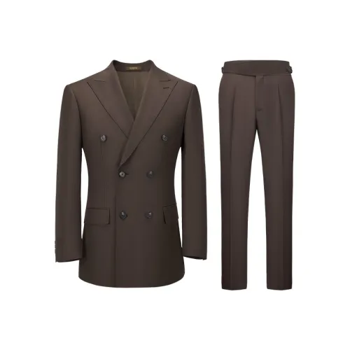 G·Mons Бизнес-костюм мужской комплект кофейного цвета (топ + брюки)