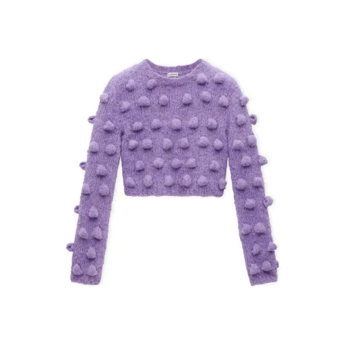 LOEWE SS24 Свитер Женский Фиолетовый