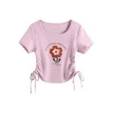 Пастельно-розовый (Мечтательный цветочный дизайн, центральный логотип)