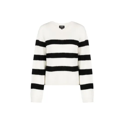 A.P.C Черный/Белый Женские Свитеры