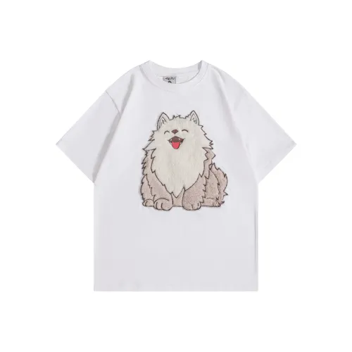 BEAR UNION Рукав с оборванным плечом Короткий рукав Т-рубашка Унисекс