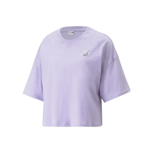 PUMA DARE TO FEELIN XTRA Oversized Tee T-Shirt Женская Фиолетовая