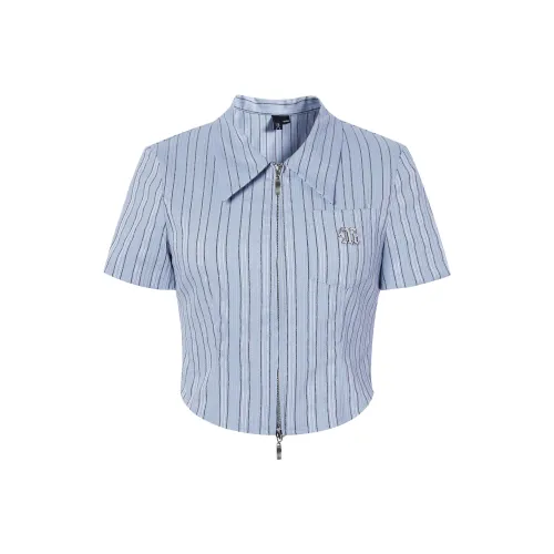 I'M ONE Синие полосы Женские Короткие топы