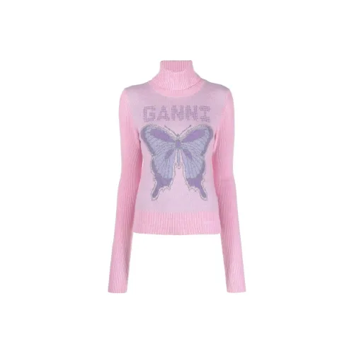 GANNI Розовые Женские Свитеры