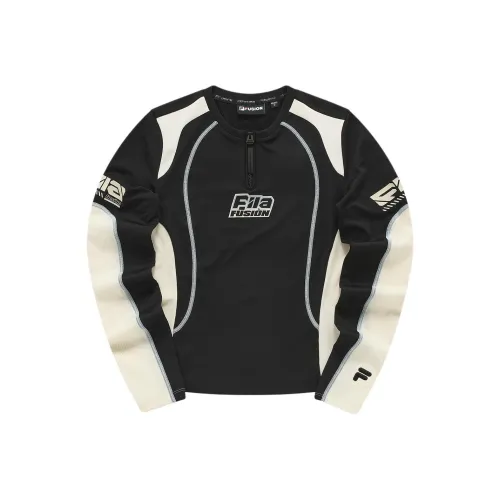 FILA FUSION Реглан-рукав Т-рубашка Женская Глубокий Черный