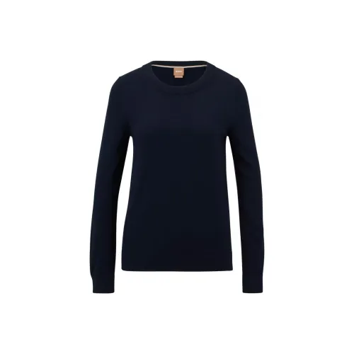 HUGO BOSS Темно-синий Женские Свитеры