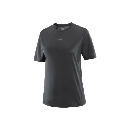 SALOMON T-Shirt Женская Темно-Черная