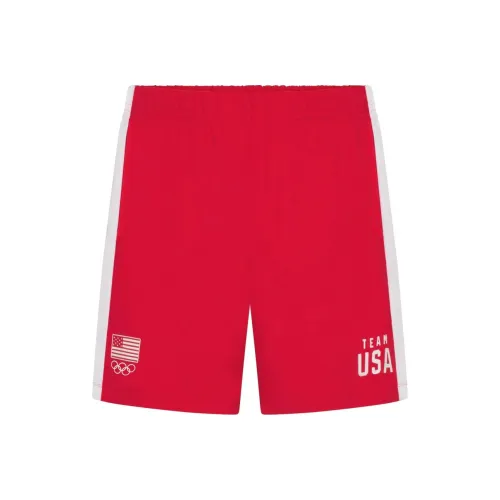 SKIMS x MEIGUOAOYUNDUI LIANMINGKUAN SS24 FOR Команда США Джерси Сон MENS Олимпийский Короткий Повседневные шорты Мужской Красный Красный